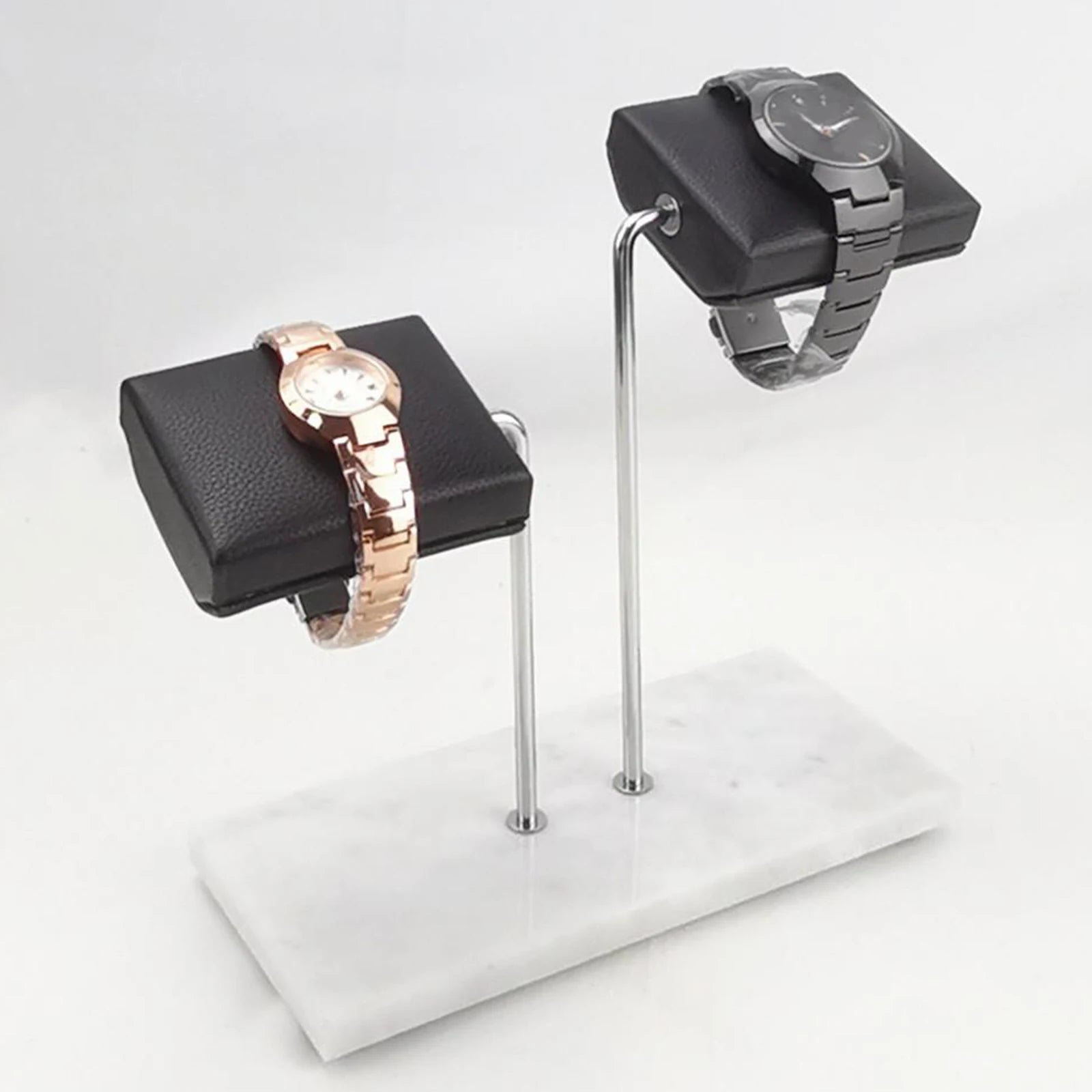Présentoir Montre Marbre Doré Double Bracelet