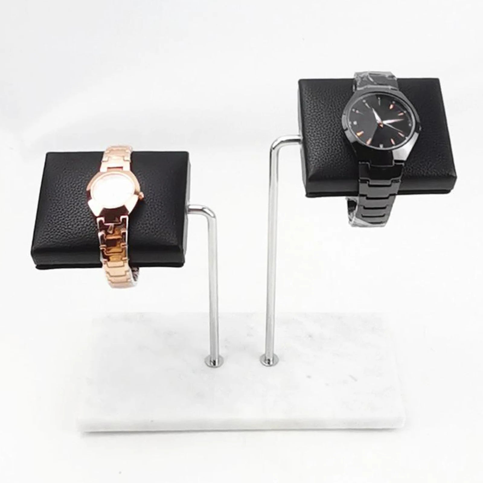 Présentoir Montre Marbre Doré Double Bracelet