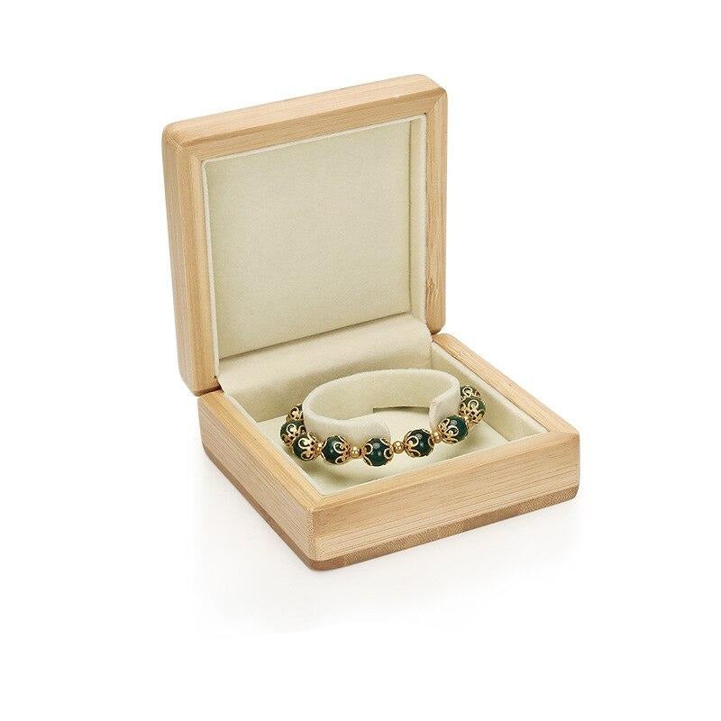 Boîte Bijoux Bois Compact Rangement Voyage