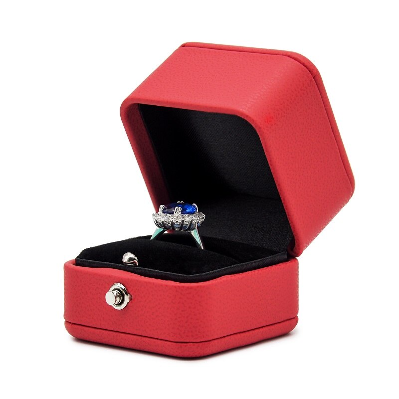 Boîte Bague Mariage Velours Cérémonie