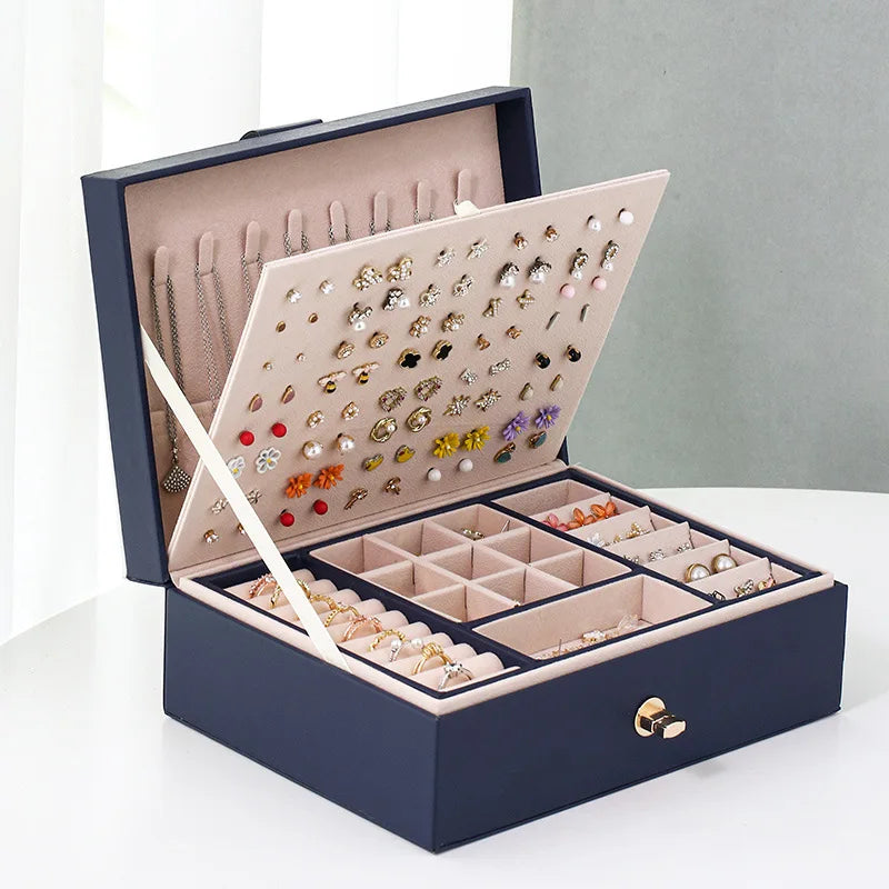 Boîte à Bijoux Voyage Cuir Compartiments