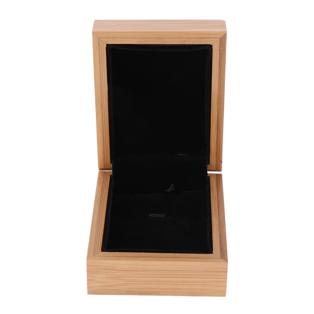Boîte Bijoux Bois Pendentif Velours Compact