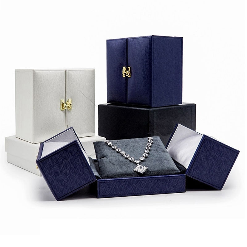 Boîte Bijoux Velours Fermoir Doré Luxe