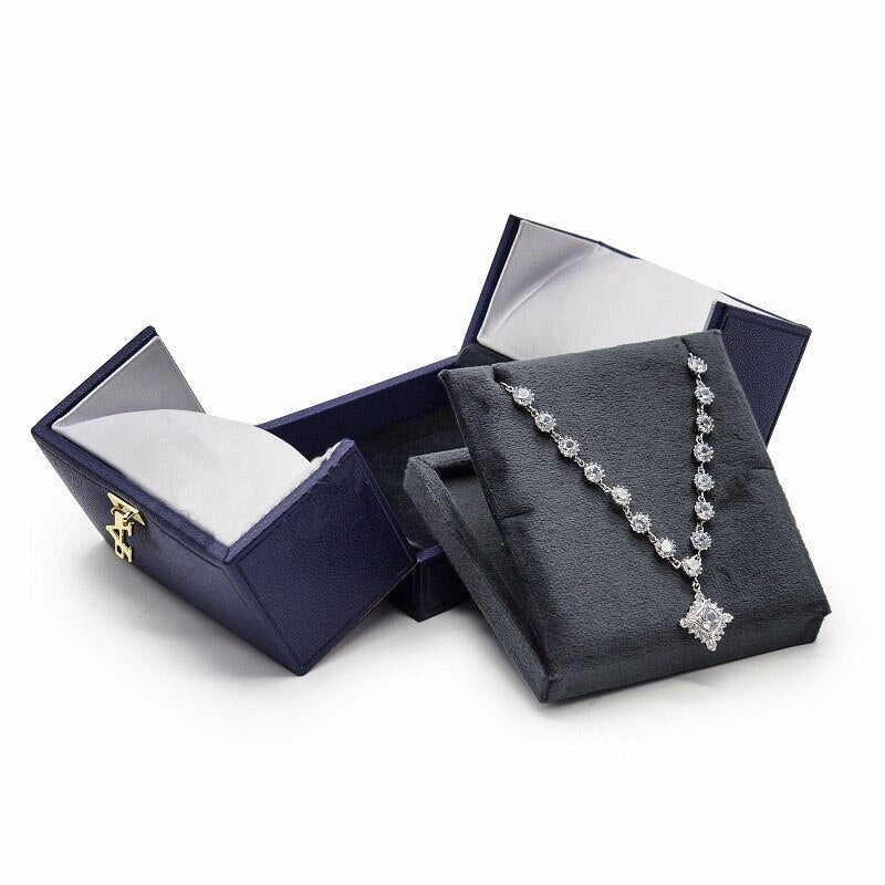 Boîte Bijoux Velours Fermoir Doré Luxe