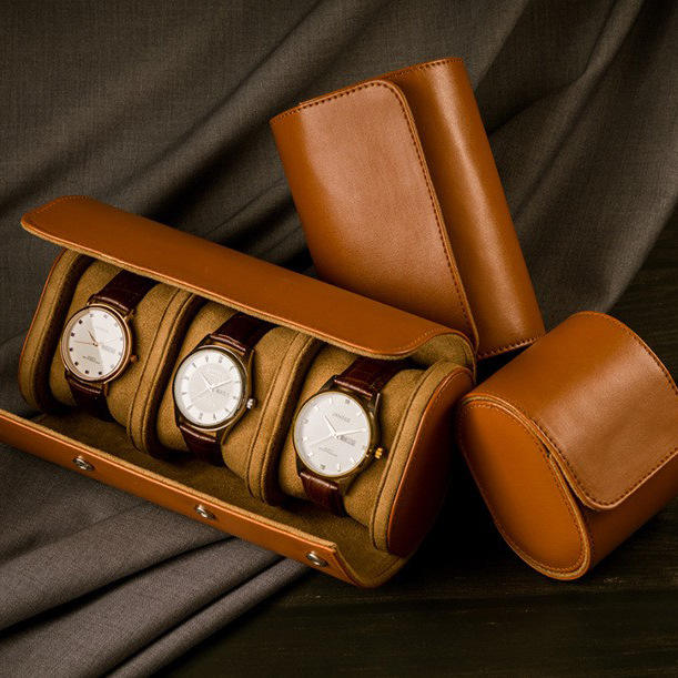 Étui Montre Cuir 3 Places Nomade Trio