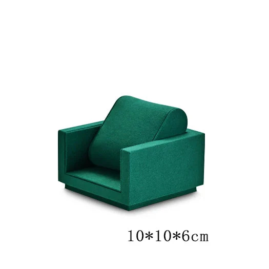 Présentoir Montre Métal Vert Microfibre Vitrine
