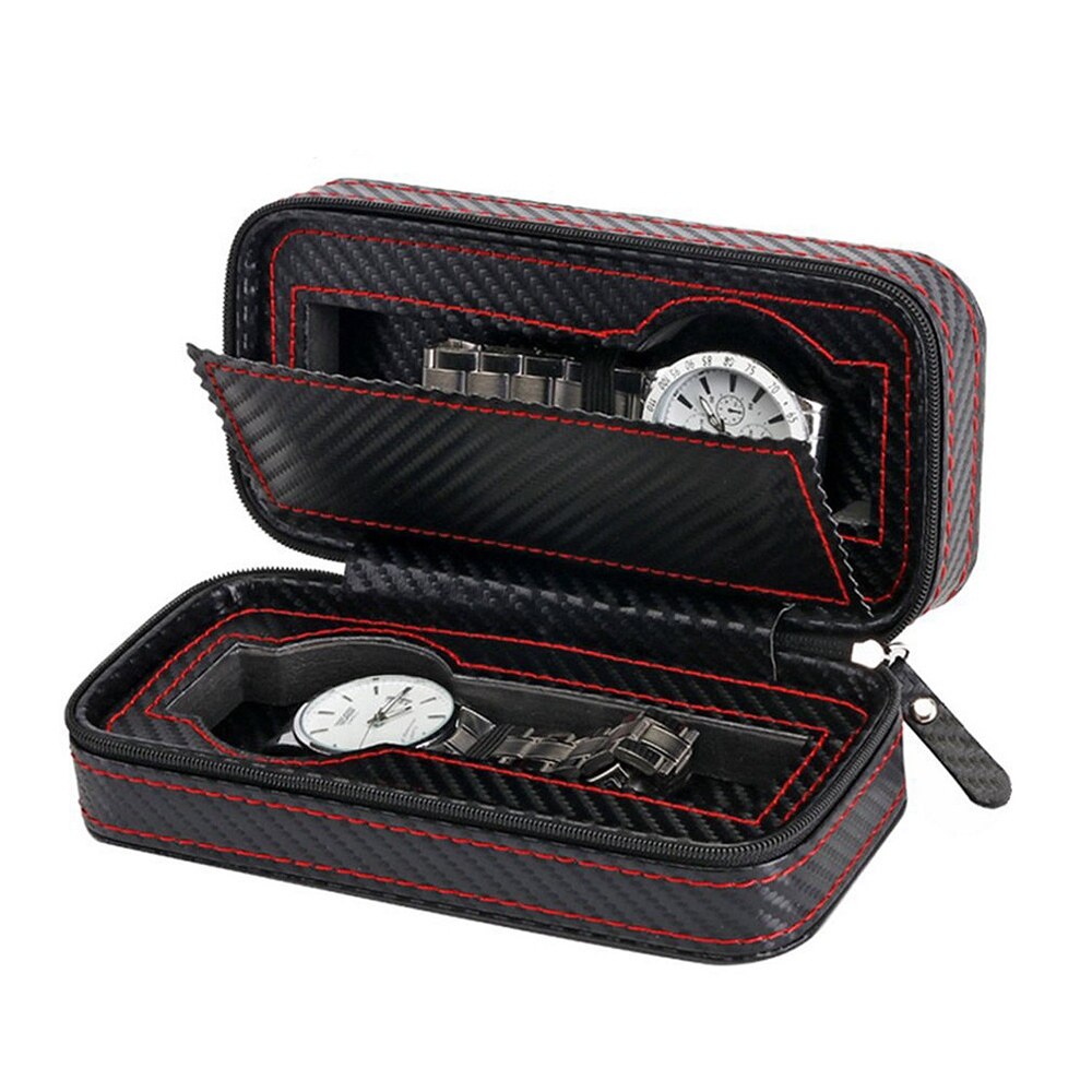 Étui Montre Carbone 2 Places Voyage