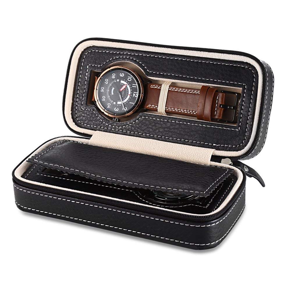 Étui Montre Simili Cuir 2 Places Voyage