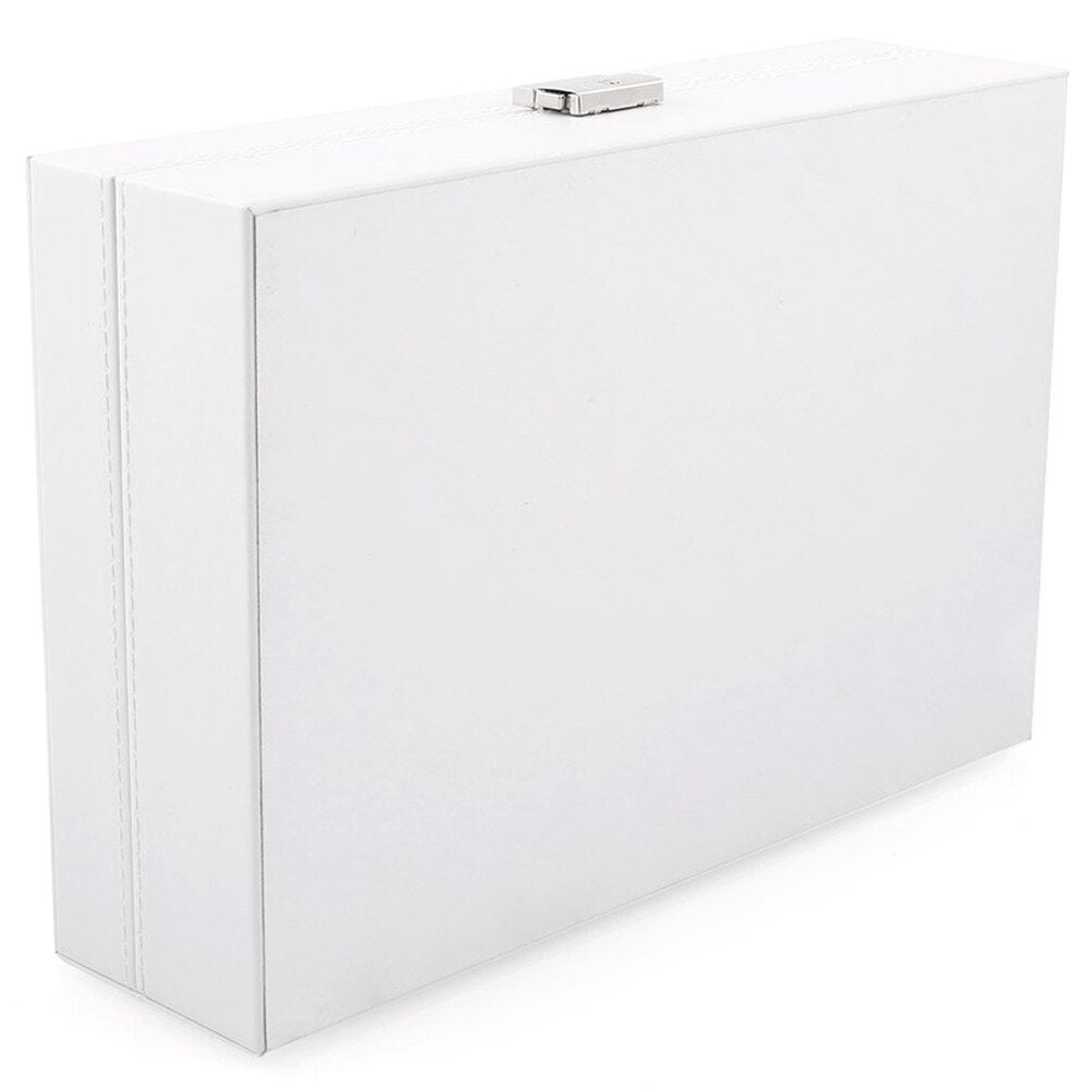 Coffret Montre Simili Cuir Blanc 12 Places