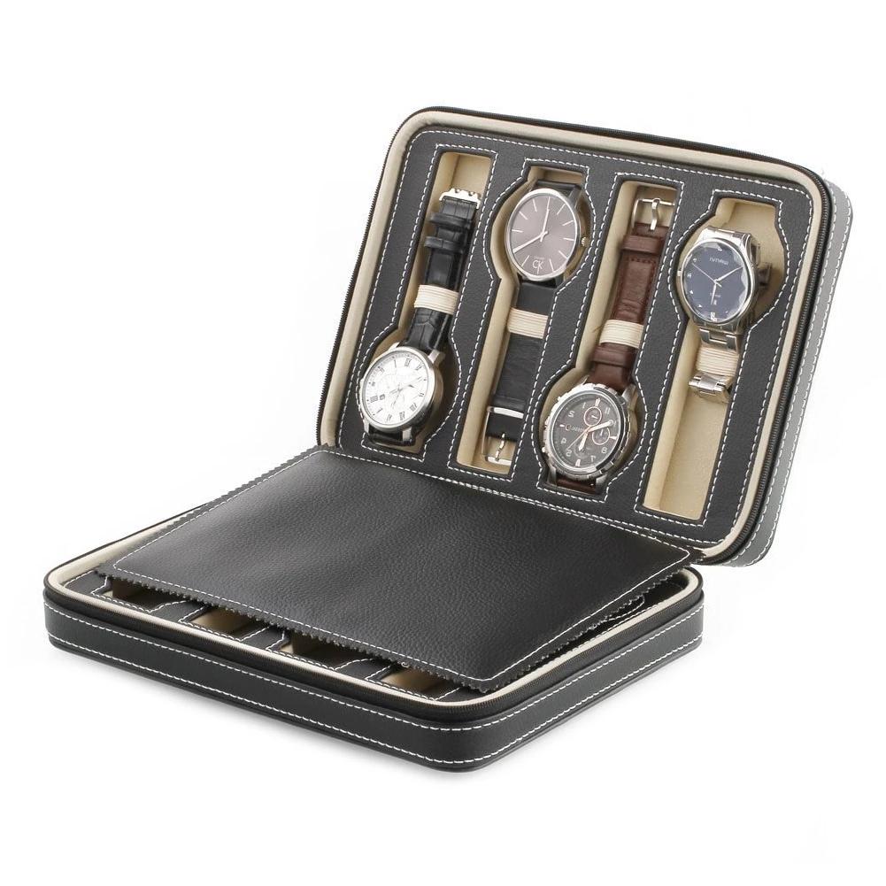 Étui Montre Simili Cuir 8 Places Voyage