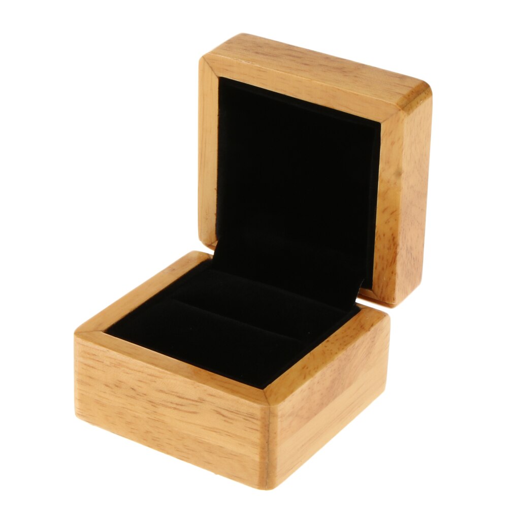 Boîte Bague Bois Velours Vitrine Professionnelle