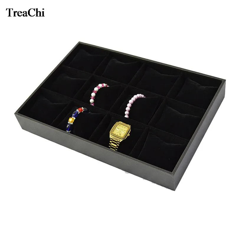 Présentoir Montre 12 Grilles Coussin Velours