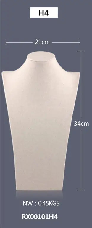Buste Collier Coton Beige Mannequin Vitrine