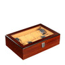 Boîte Montre Bois Marron 10 Slots Vitrée