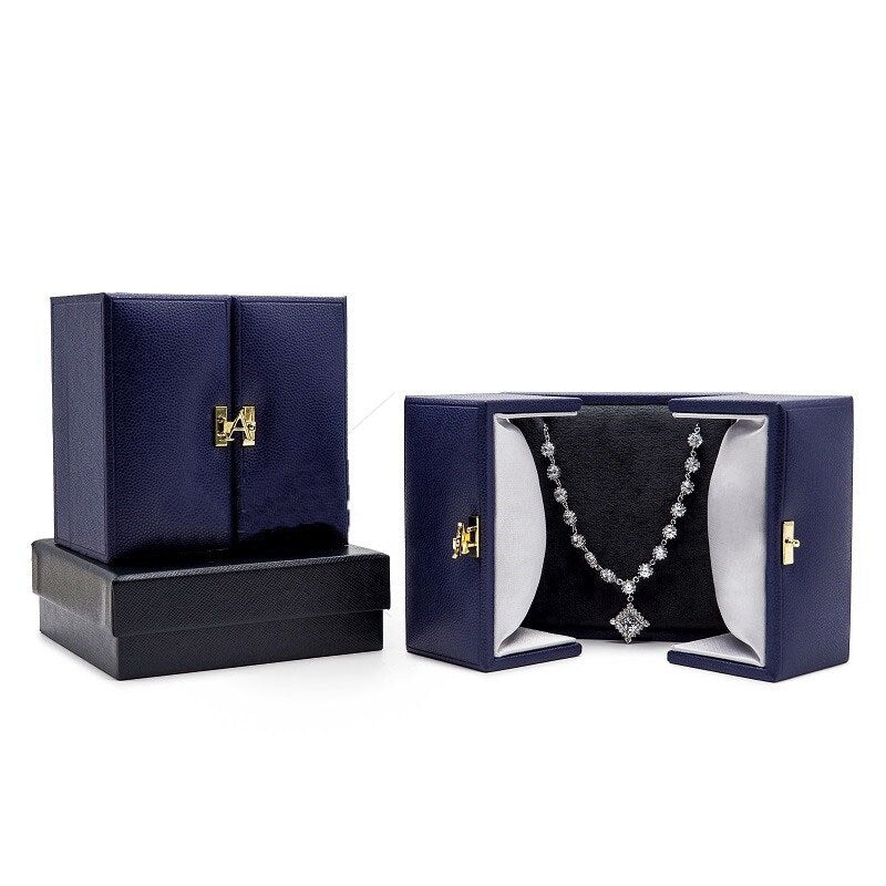 Boîte Bijoux Velours Fermoir Doré Luxe
