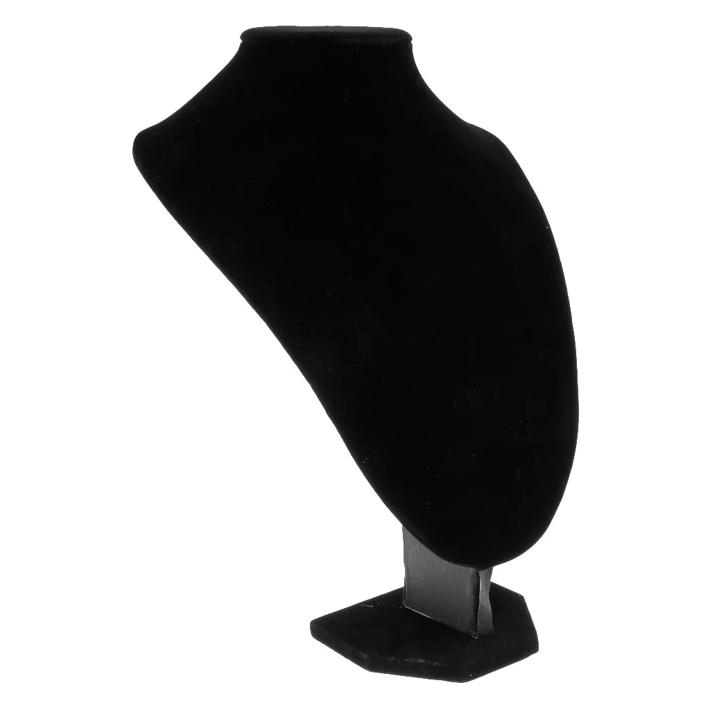 Présentoir Collier Buste Velours Noir 4 Formats