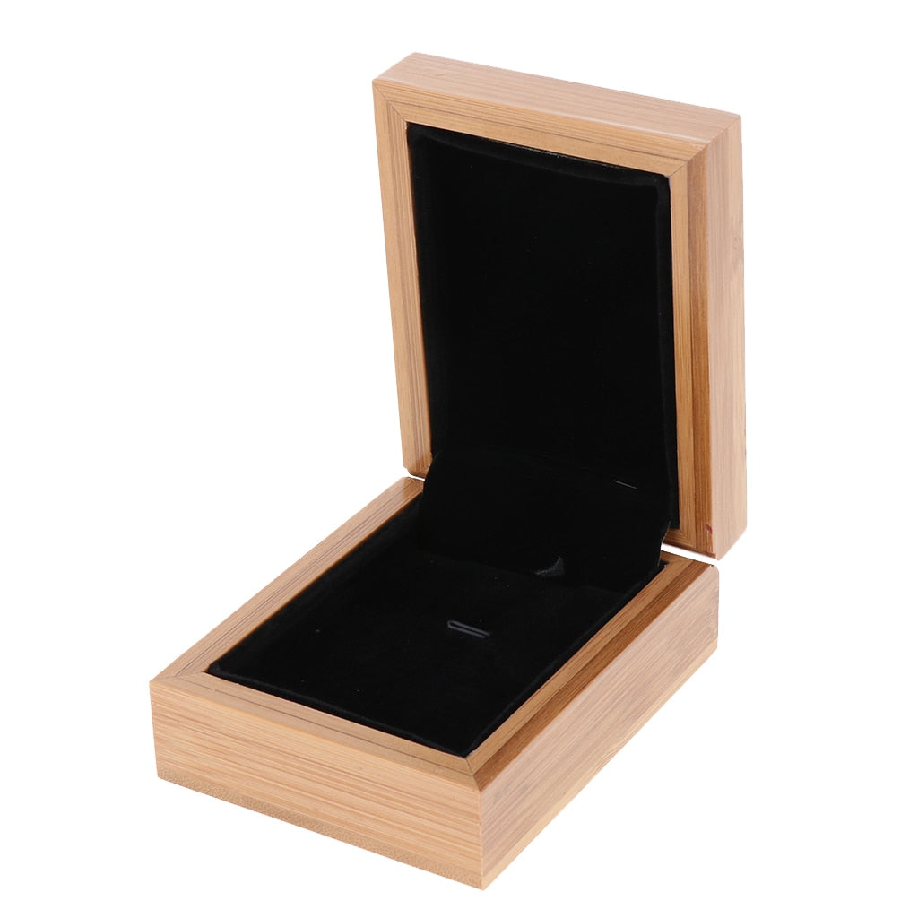 Boîte Bijoux Bois Pendentif Velours Compact