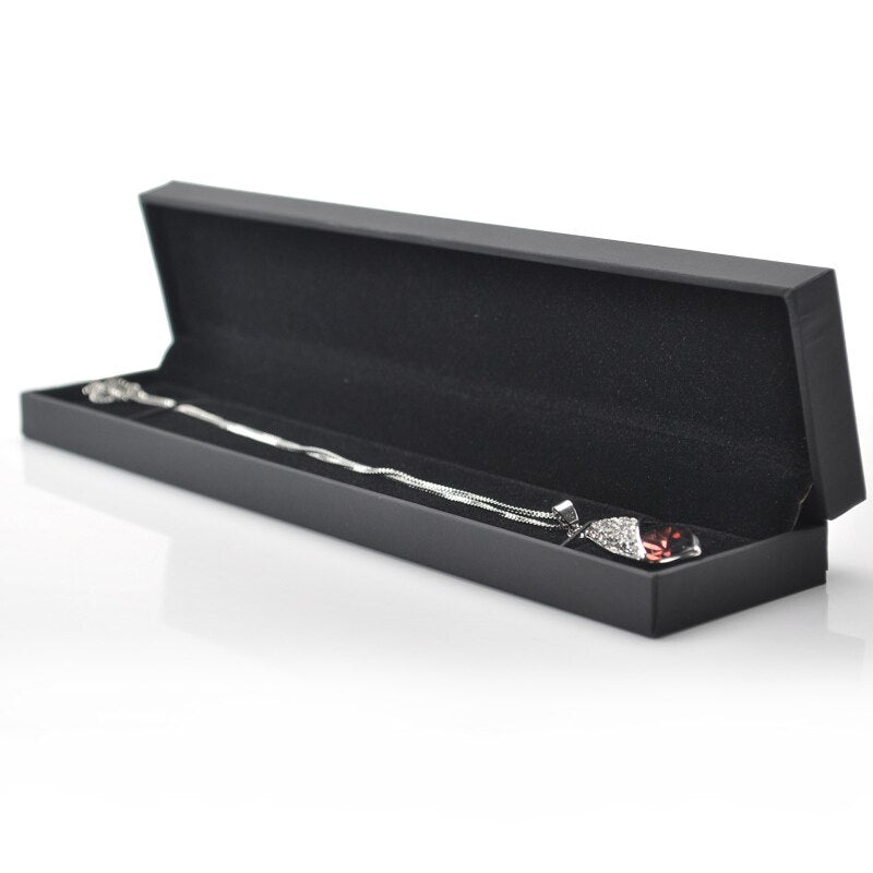 Boîte Bijoux Velours Classique Marron Noir