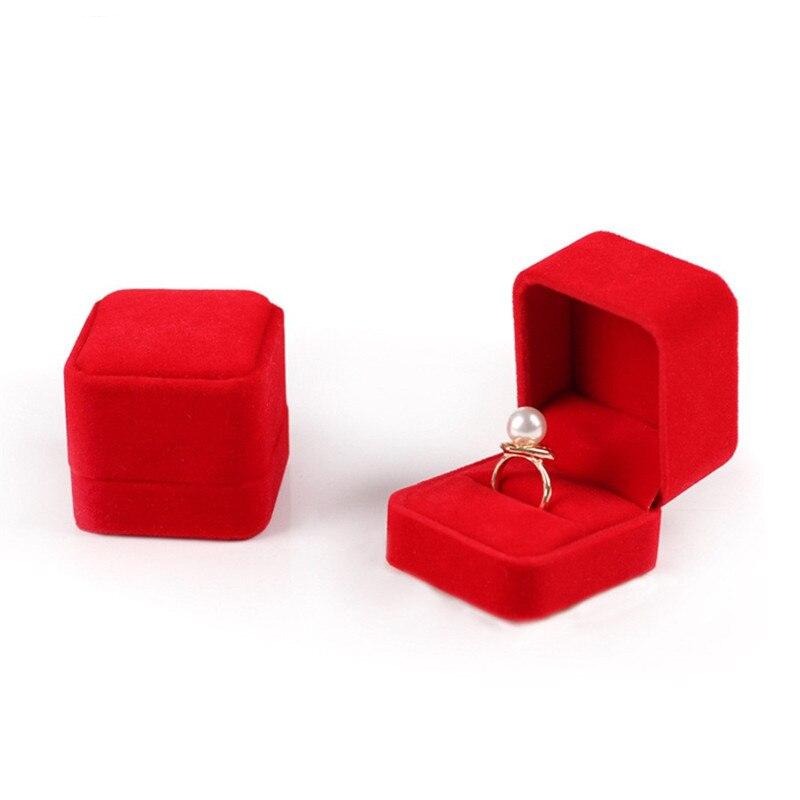 Boîte Bague Velours Petit Compact Multicolore