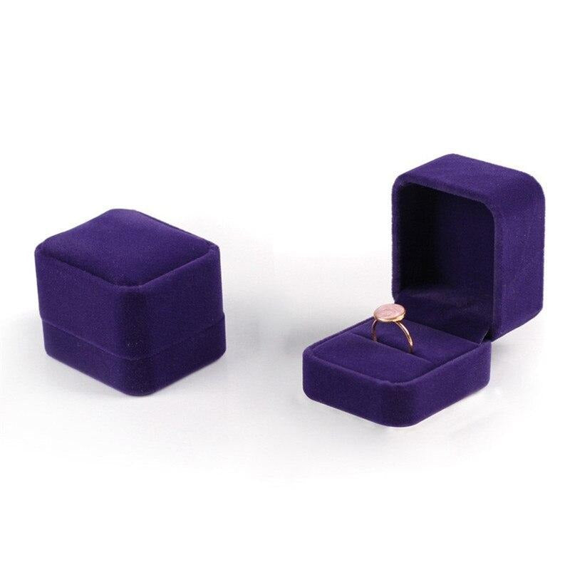 Boîte Bague Velours Petit Compact Multicolore