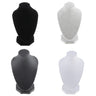 Buste Collier Velours Blanc Mannequin Bijoux