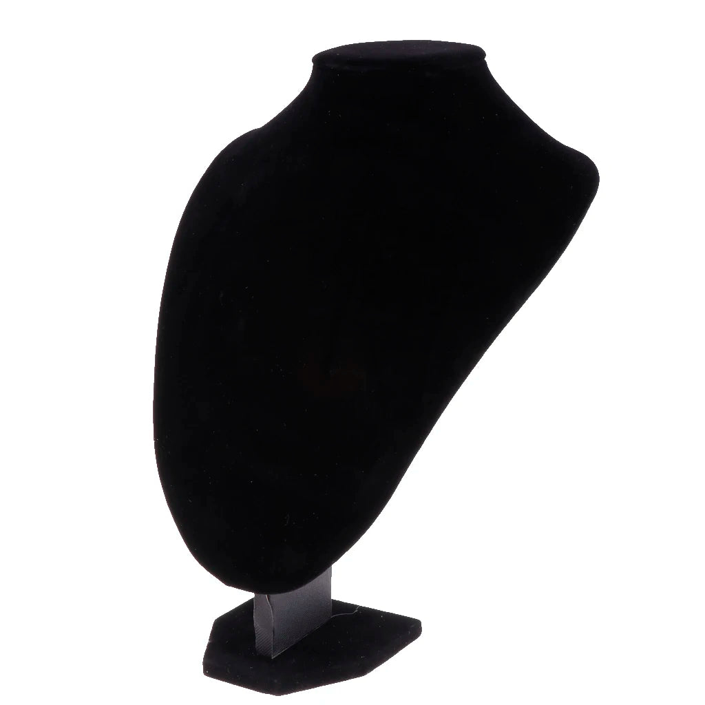 Présentoir Collier Buste Velours Noir 4 Formats