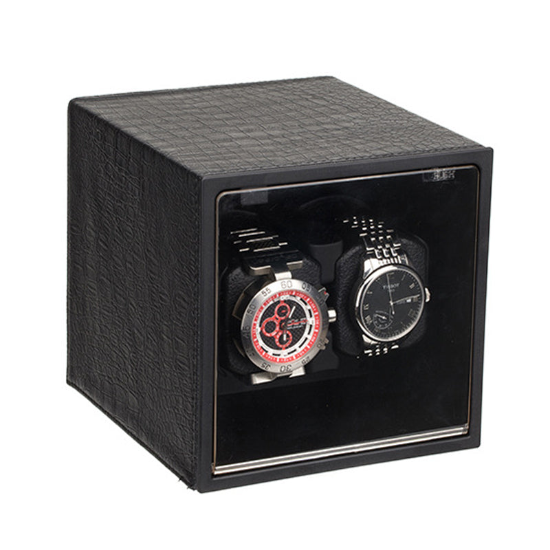 Remontoir Montre Cube Bois 2 Slots