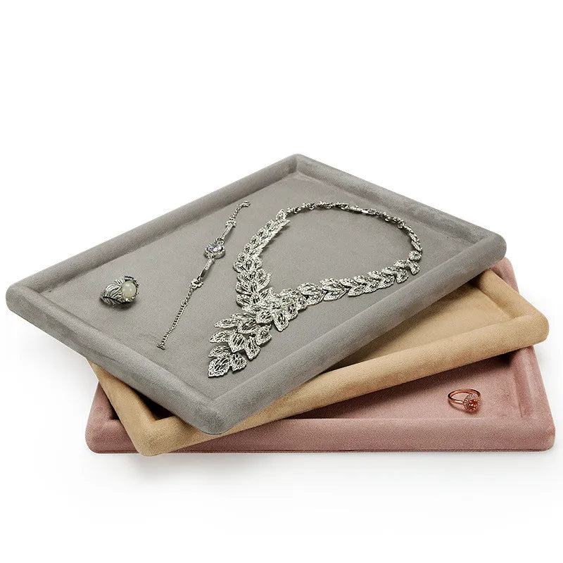 Plateau Bijoux Velours Collier Bracelet Boutique