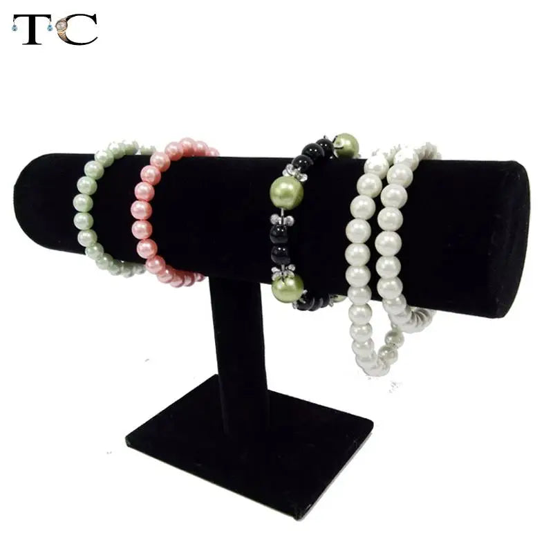 Présentoir Bracelet Velours Simili Cuir Barre T