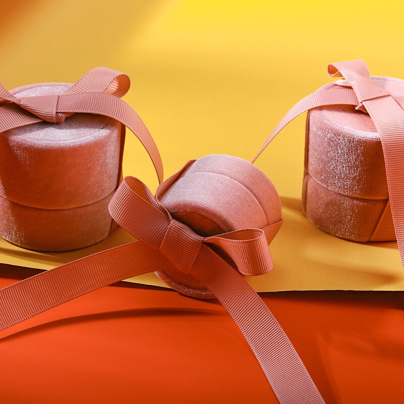Boîte Bijoux Rose Velours Cadeau Voyage