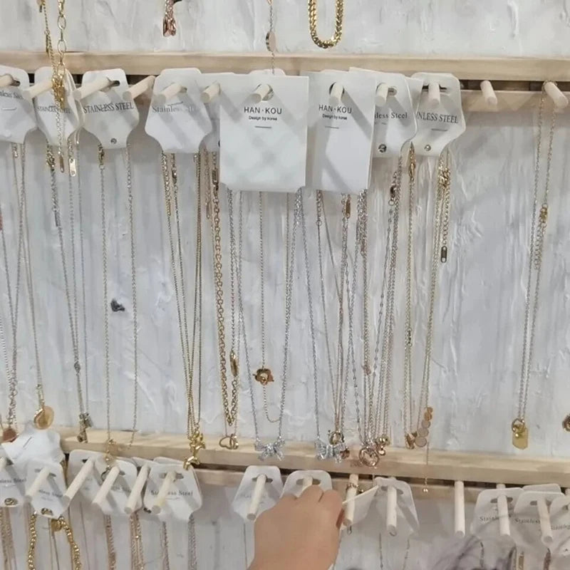 Présentoir Collier Mural Bois Suspendu Branche