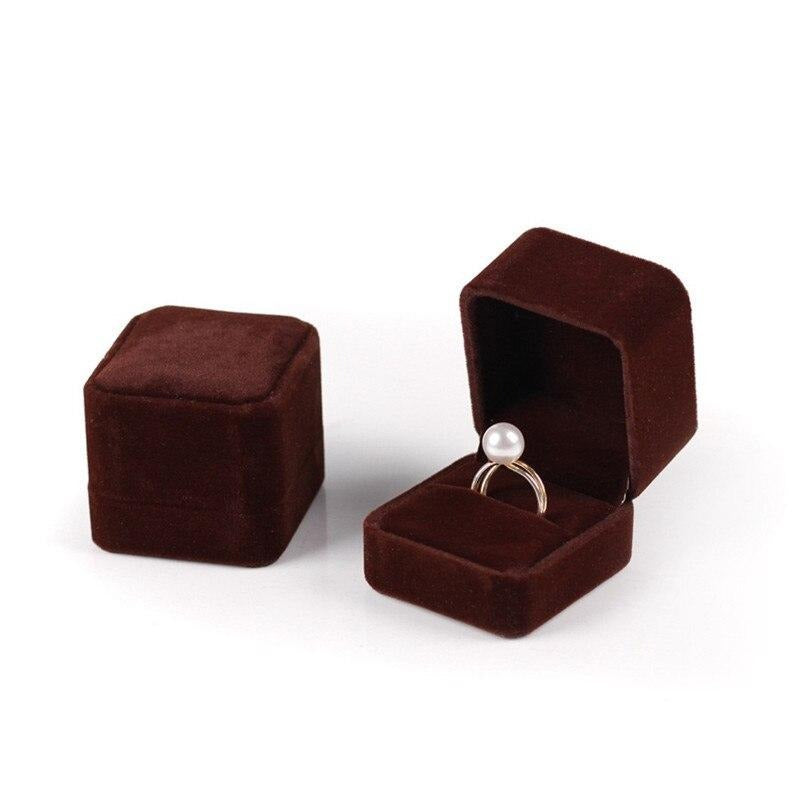 Boîte Bague Velours Petit Compact Multicolore