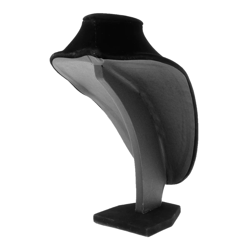 Présentoir Collier Buste Velours Noir 4 Formats