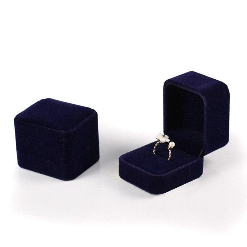 Boîte Bague Velours Petit Compact Multicolore