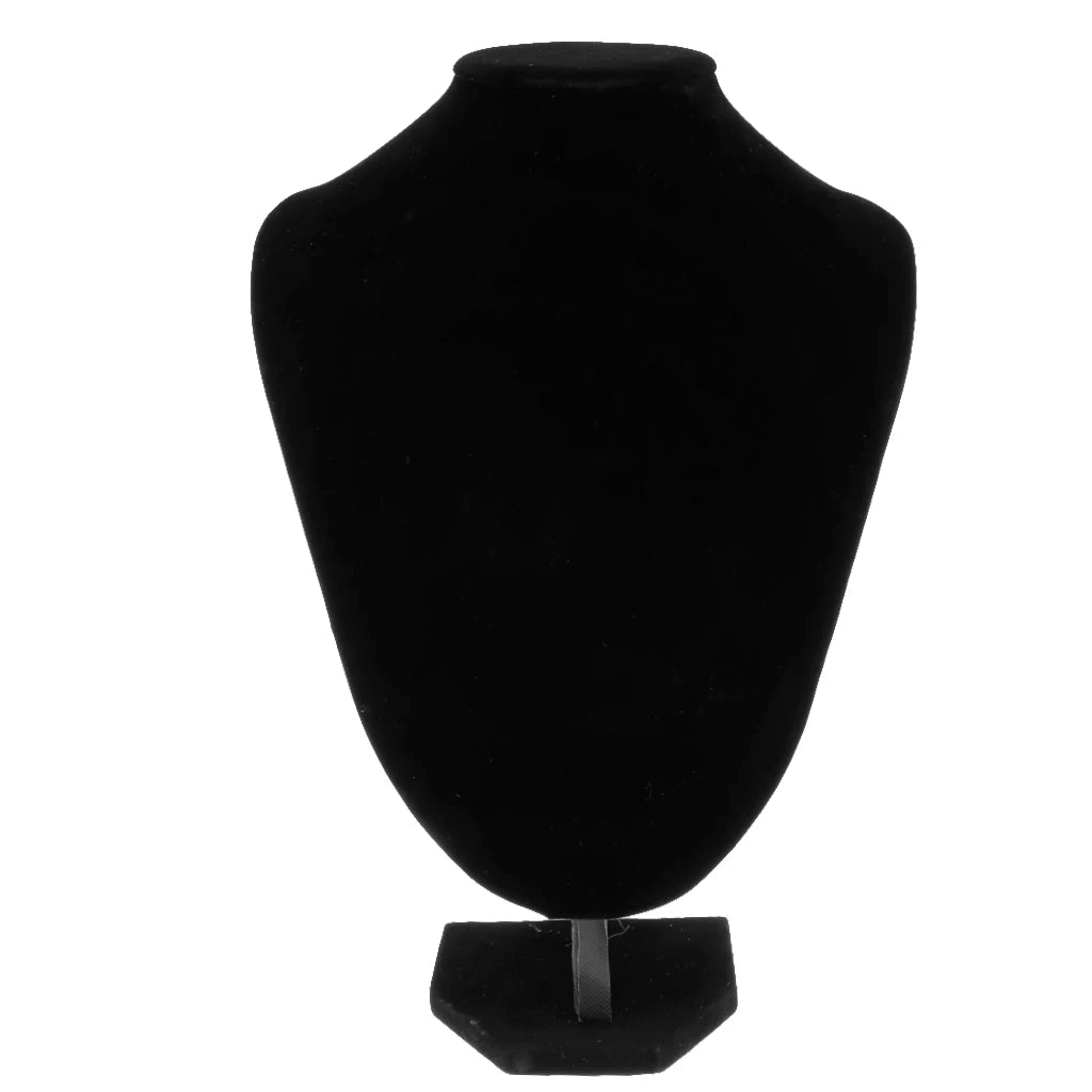 Présentoir Collier Buste Velours Noir 4 Formats