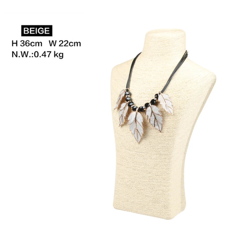 Présentoir Collier Coton Lin Multicolore