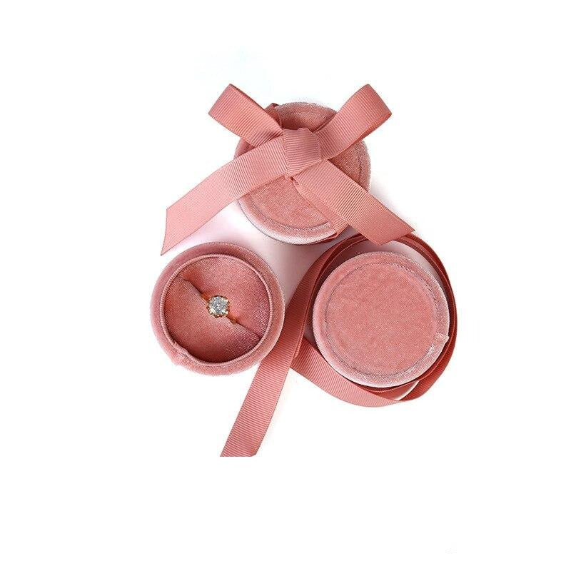 Boîte Bijoux Rose Velours Cadeau Voyage