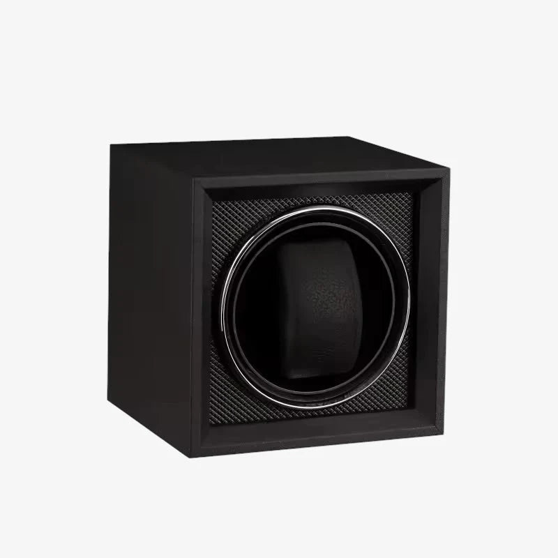 Remontoir Montre Acrylique Cube Noir Mat Silencieux