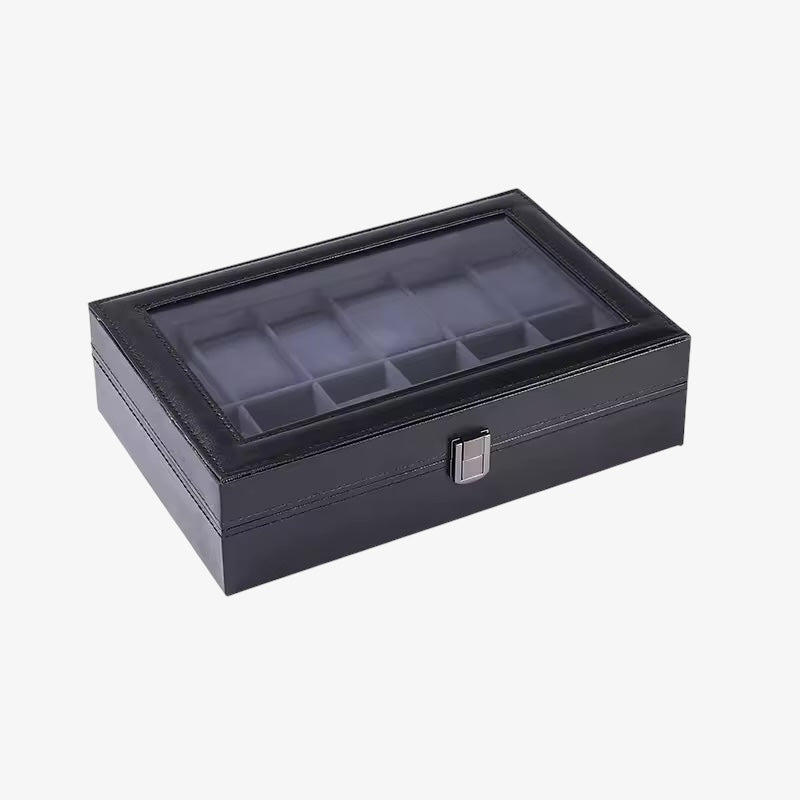 Coffret Montres Cuir Bleu 6 10 12 Places