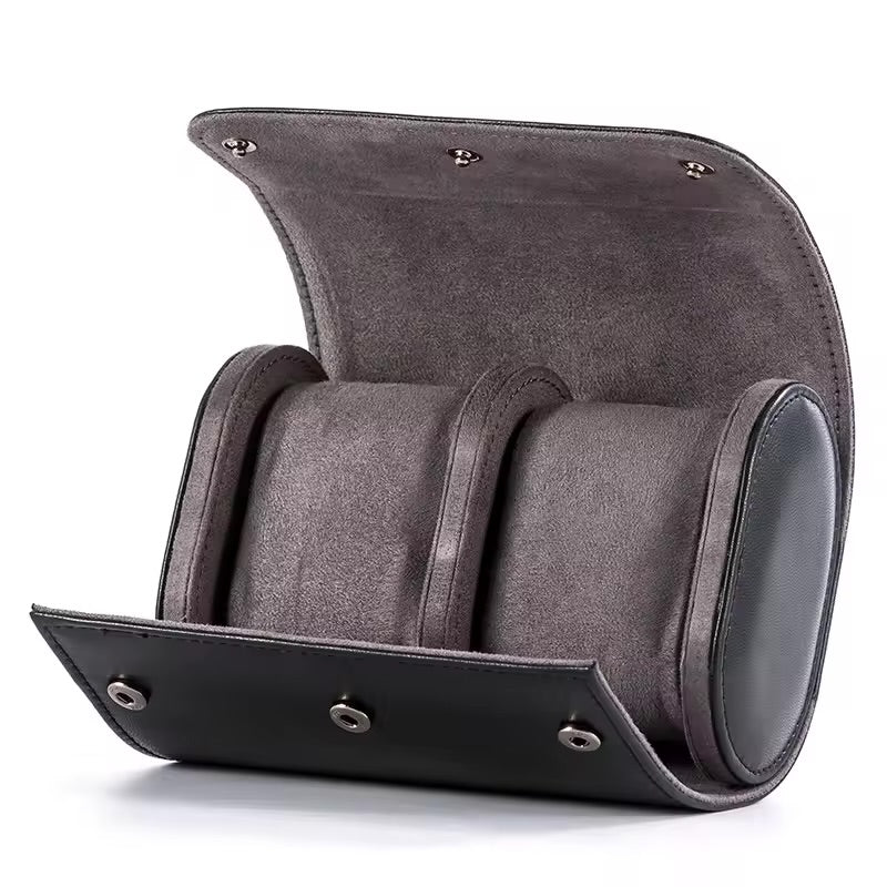 Étui Montre Cuir 2 Places Voyage Compact
