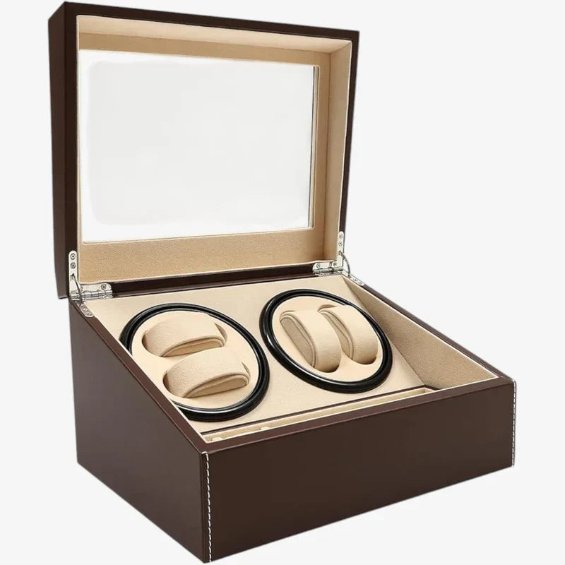 Coffre Fort Montre Cuir Multi Remontoirs LED Deluxe