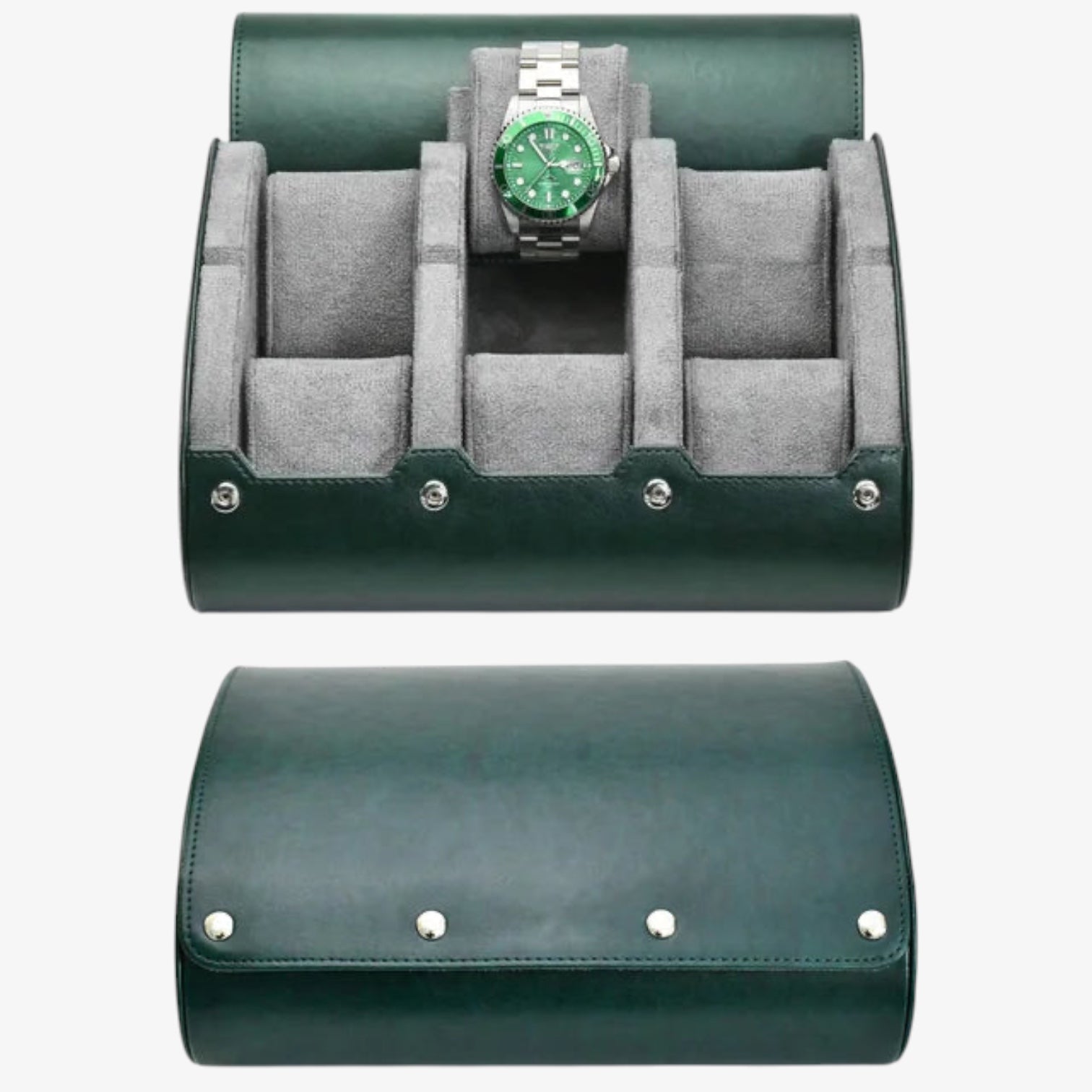 Étui Montres Cuir 6 Places Double Rangement