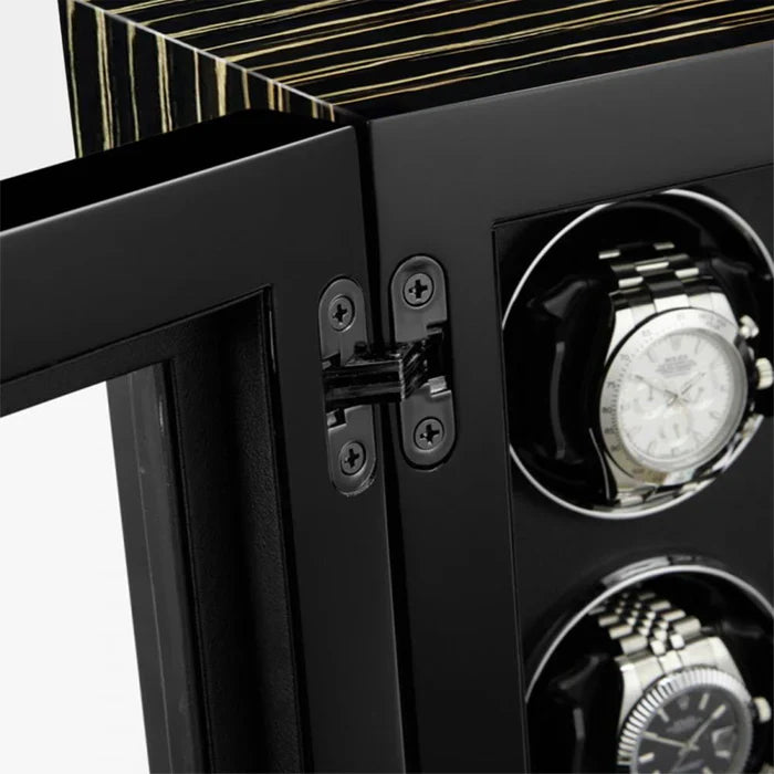 Remontoir 12 Montres Bois Macassar Empreinte Digitale