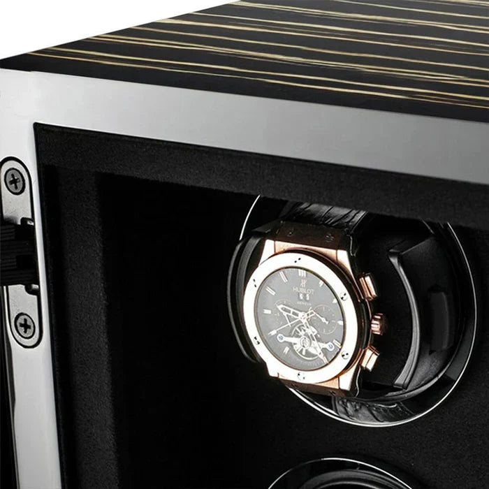 Coffre Fort Montre Bois 2 Places Empreinte Digitale