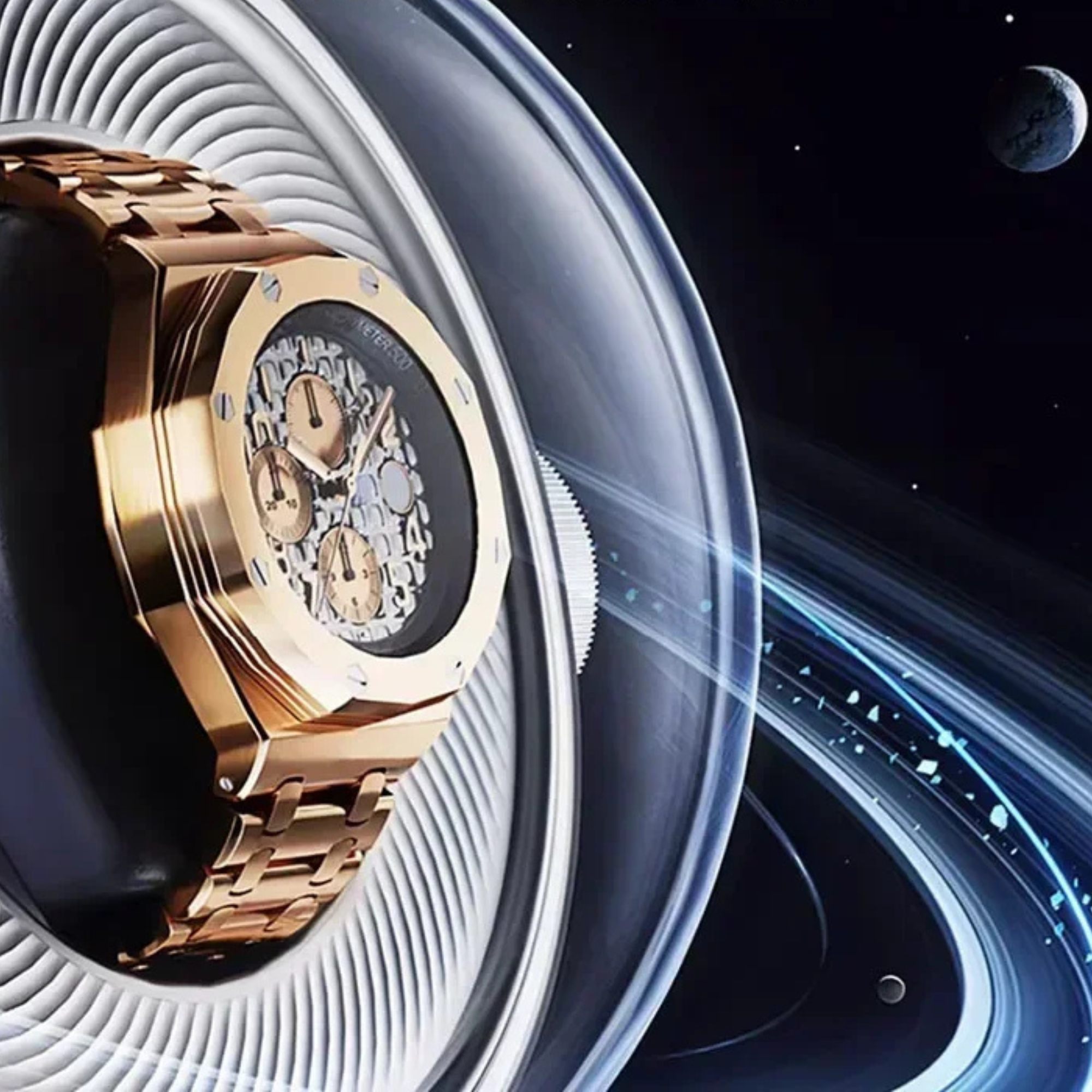 Remontoir Montre Bois Sphérique Design Luxe