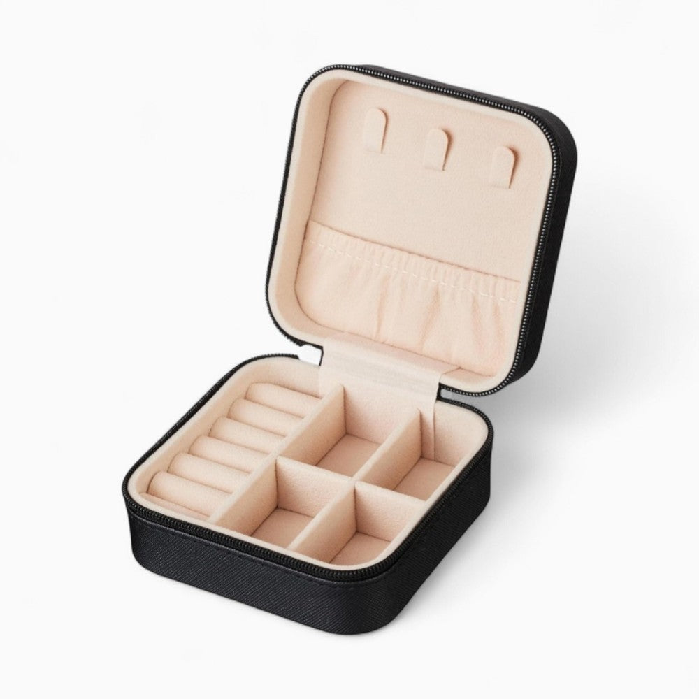 Boîte Bijoux Voyage Cuir Compacte Organisateur