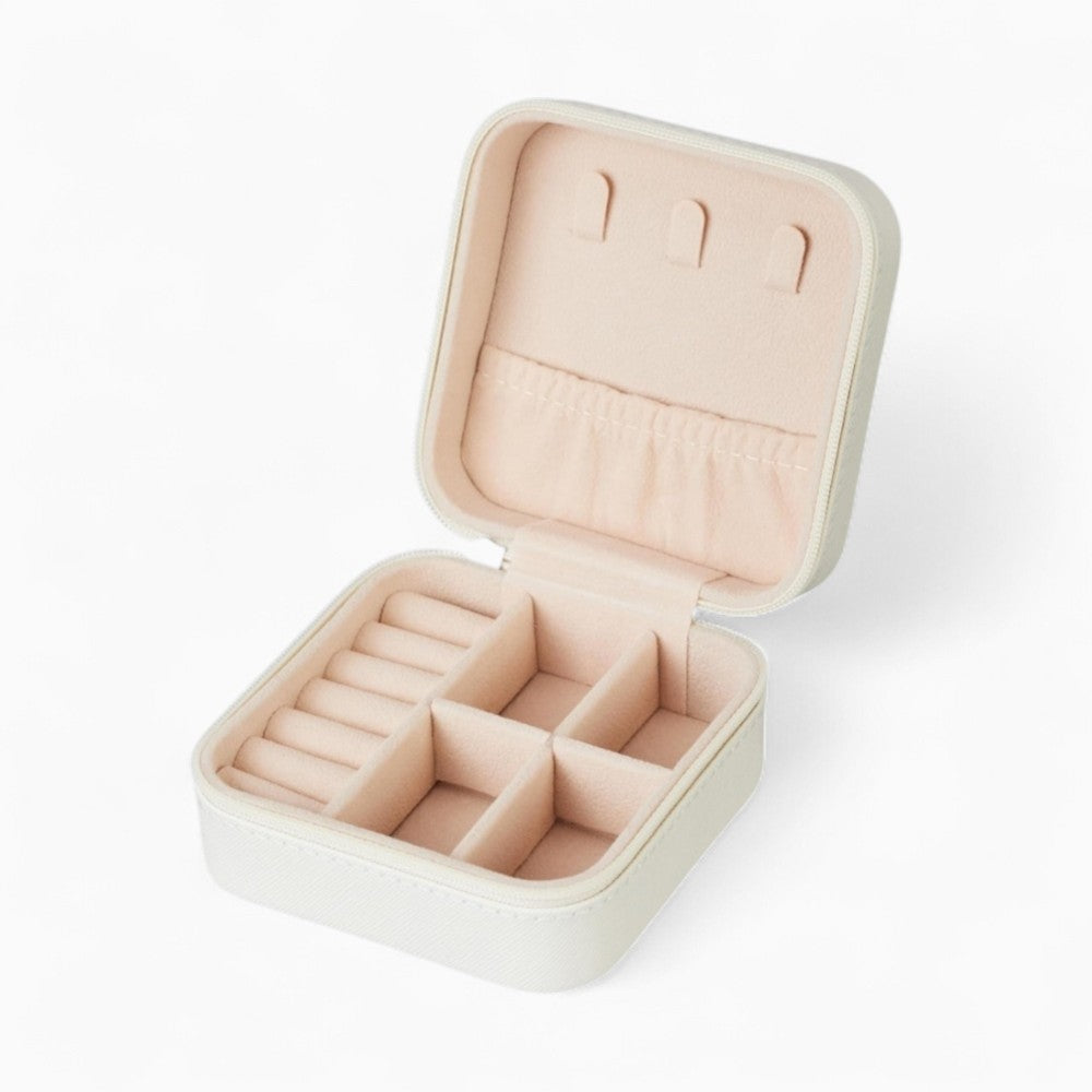 Boîte Bijoux Voyage Cuir Compacte Organisateur