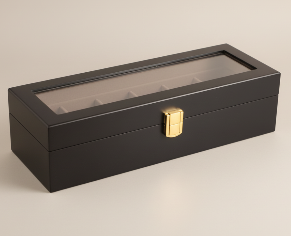 Boîte Montre Bois Naturel Aurum Prestige