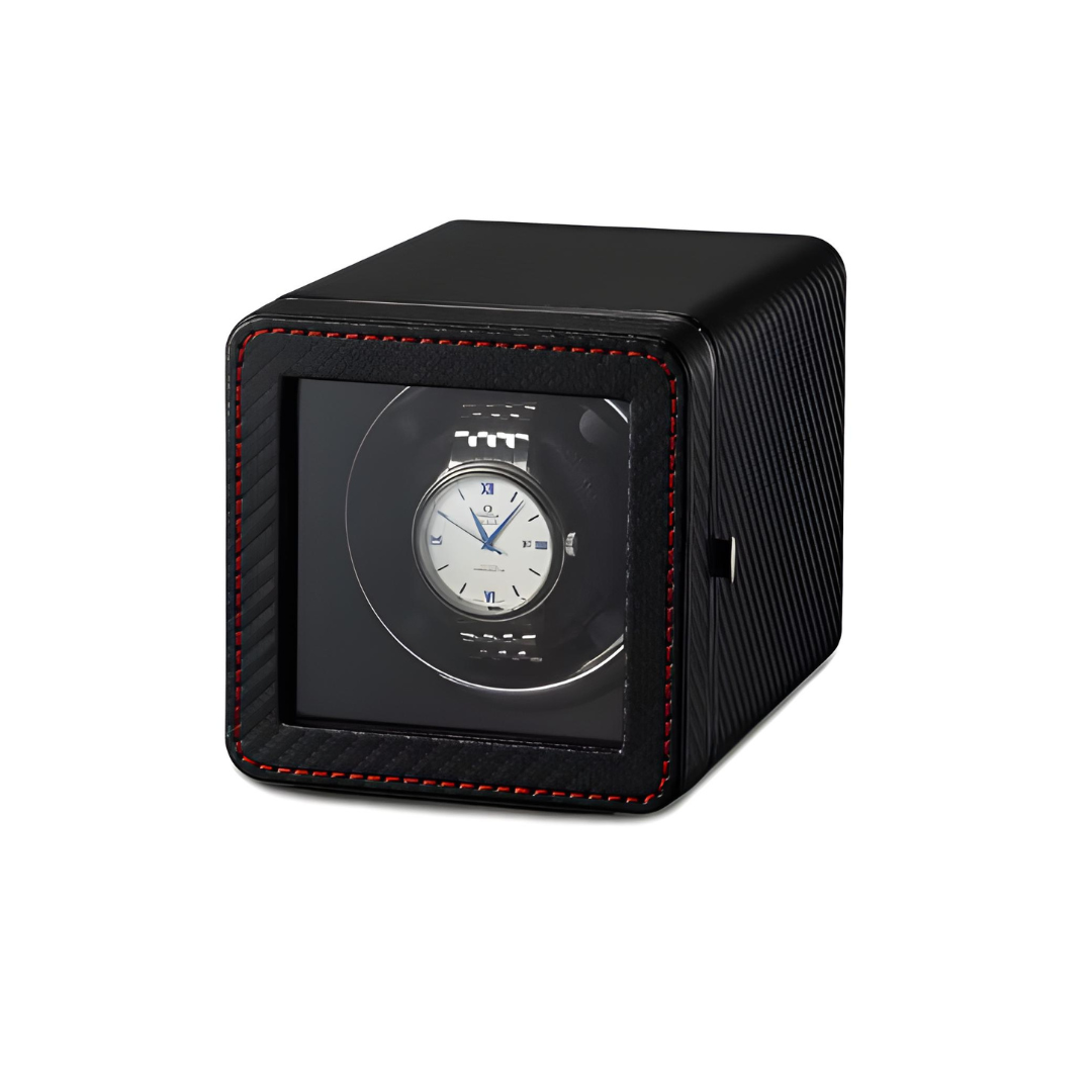Remontoir Cuir Noir Profond Montre Automatique Silencieux