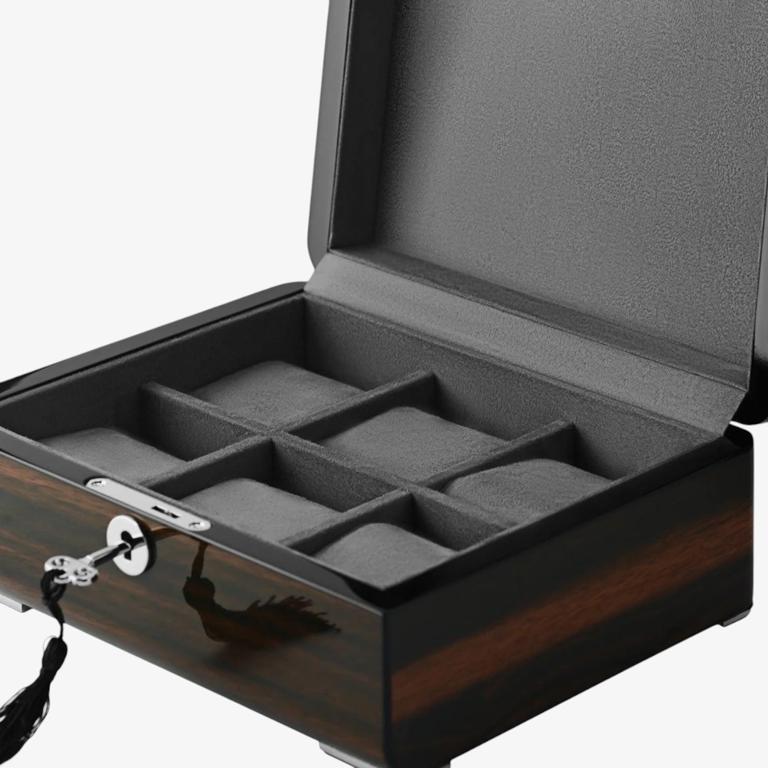 Coffret Montres Bois 6 Places Velours